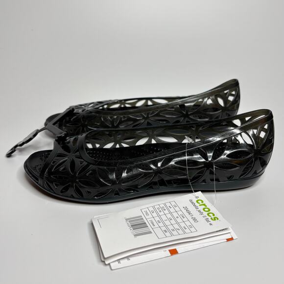 Crocs Isabella Jelly II Flat Ballet in Black - Picture 5 of 7